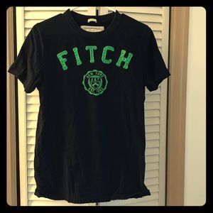 Black Abercrombie and Fitch tee.